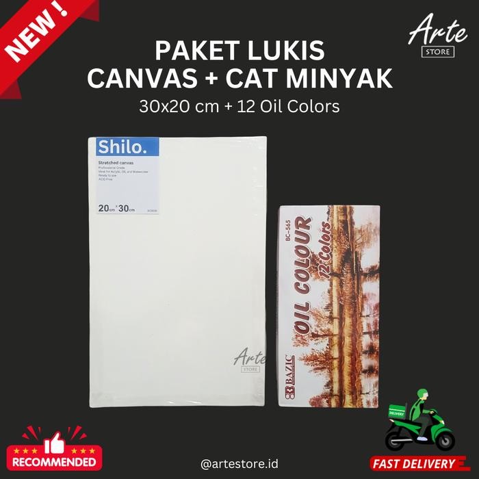 

Paket Kanvas Lukis (Kanvas Lukis, Cat Minyak, Kuas Dan Palet) #Gratisongkir