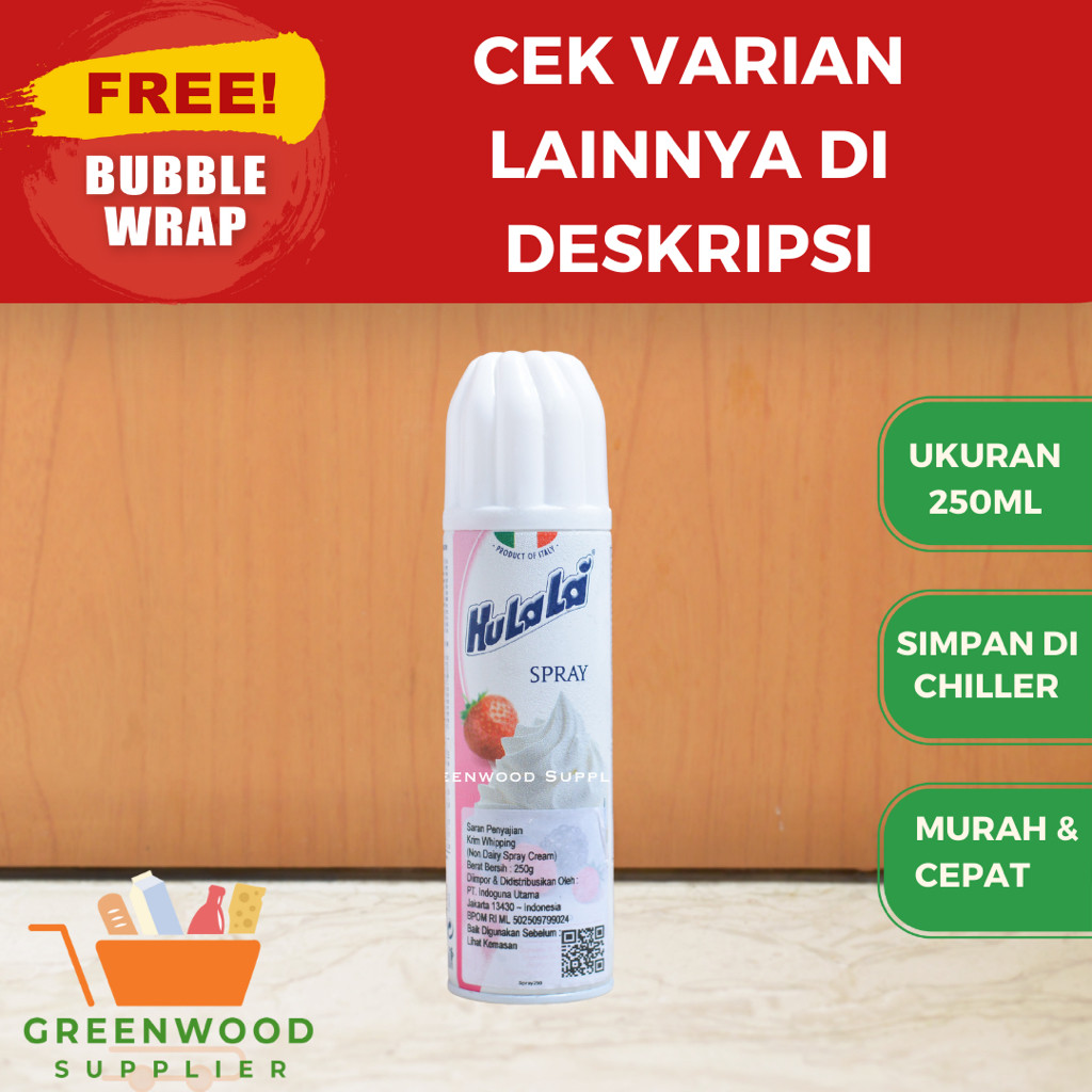 

Hulala Aerosol Whipping Cream Spray - 250G