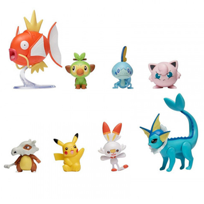 Anime Figure Sword Shield Pokemons Toy Zorua Duraludon Totodile Cyndaquil Chikorita Gible Lucario