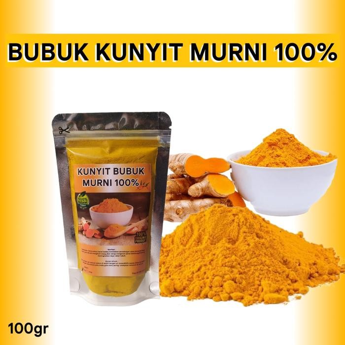 

Terlaris Kunyit Bubuk Murni Serbuk Kunyit Murni Original Isi 100Gr