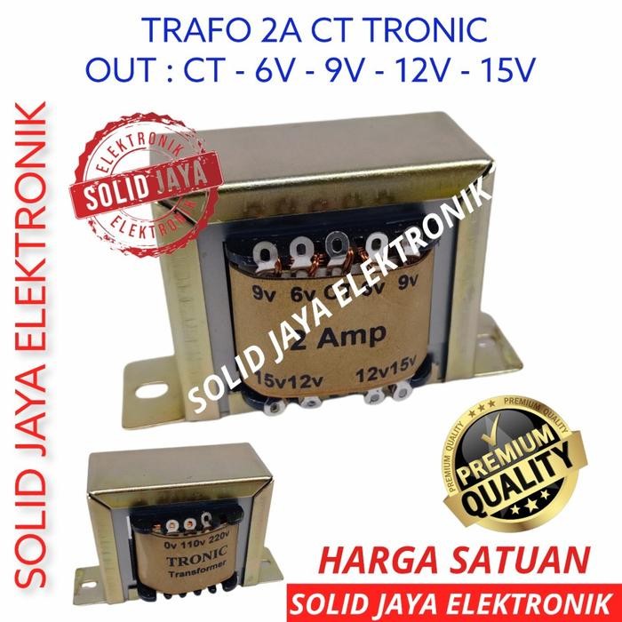Ready JT TRAVO TRAFO 2A CT 6V 9V 12V 15V CT TRONIC KOTAK 1 A AMPER CT 6 9 12 15 V VOLT TRAVO