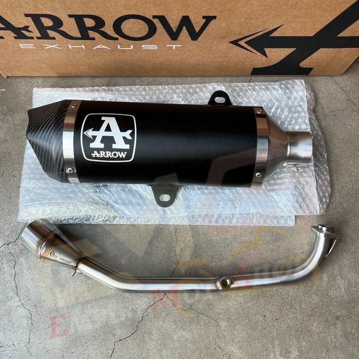 Knalpot Arrow New Nmax Turbo 155 Nmax155 Connected Urban Black