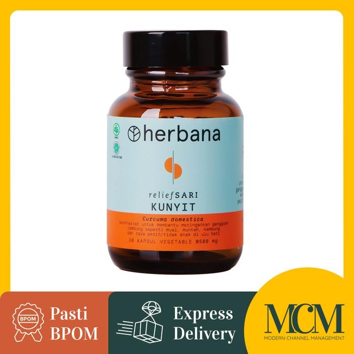 

Terlaris Herbana Relief Sari Kunyit - 30 Kapsul - Menjaga Daya Tahan Tubuh