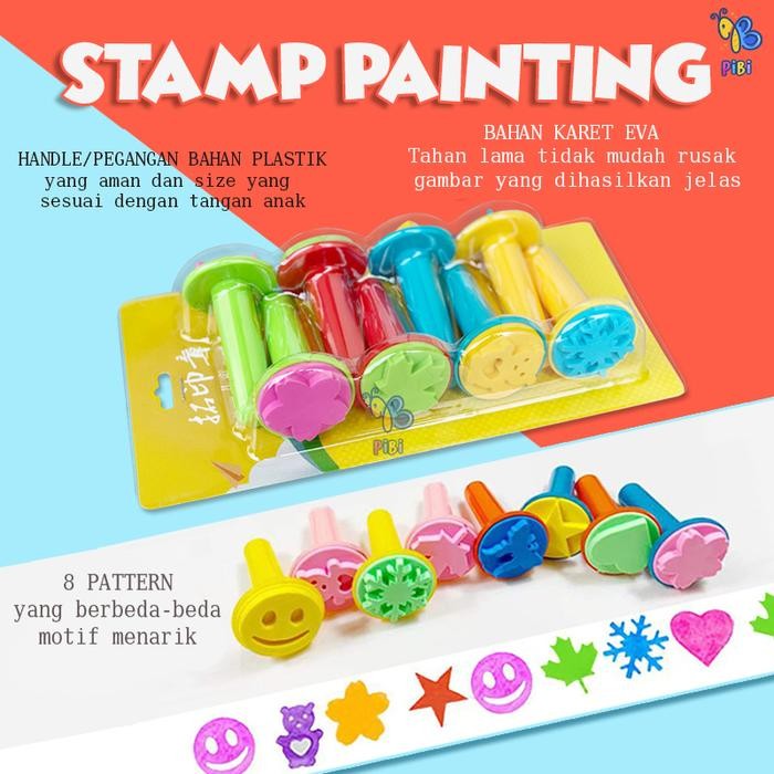 

Stamp Painting / Washable Stamp Hand Paint / Sensory Play / Alat Lukis