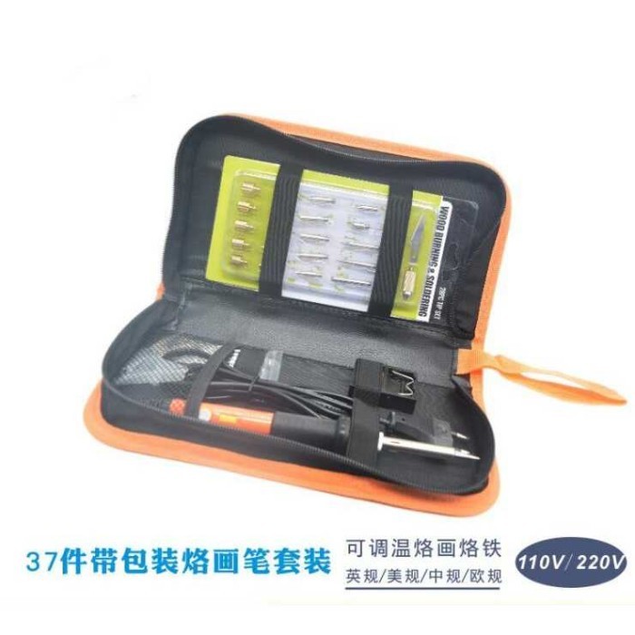 

Tc-De528 Dgks Solder Alat Lukis Wood Burning Pen Pyrography 37 Set -