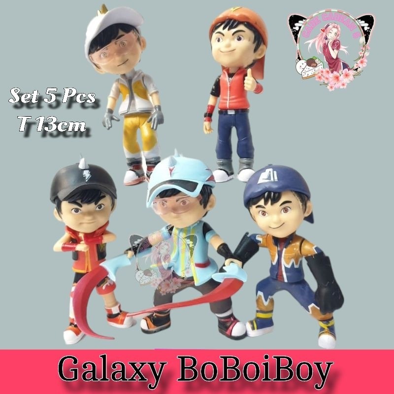 Mainan Boboiboy Galaxy Set 5 Supra Solar Blaze Gempa