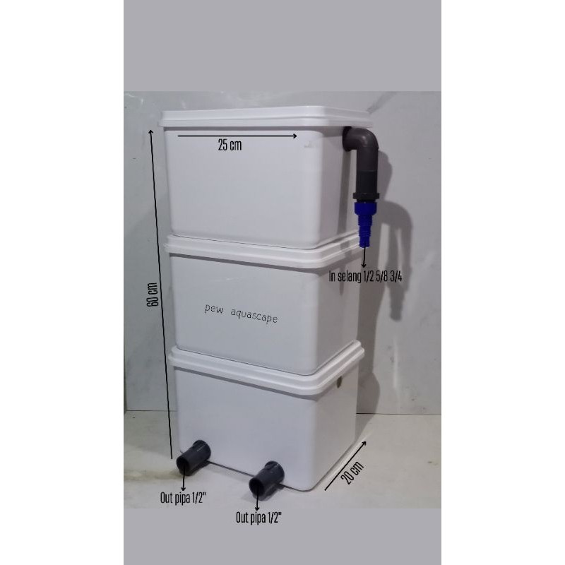 trickle filter kolam koi filter ikan media filter air mancur kolam waterfall