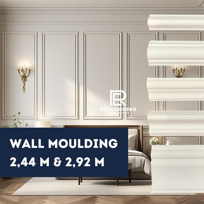 JTTOP" LIST WALL MOULDING PVC LAIV PUTIH - LIST DINDING / LIST MOULDING / LIS PROFIL / LIS MOLDING /