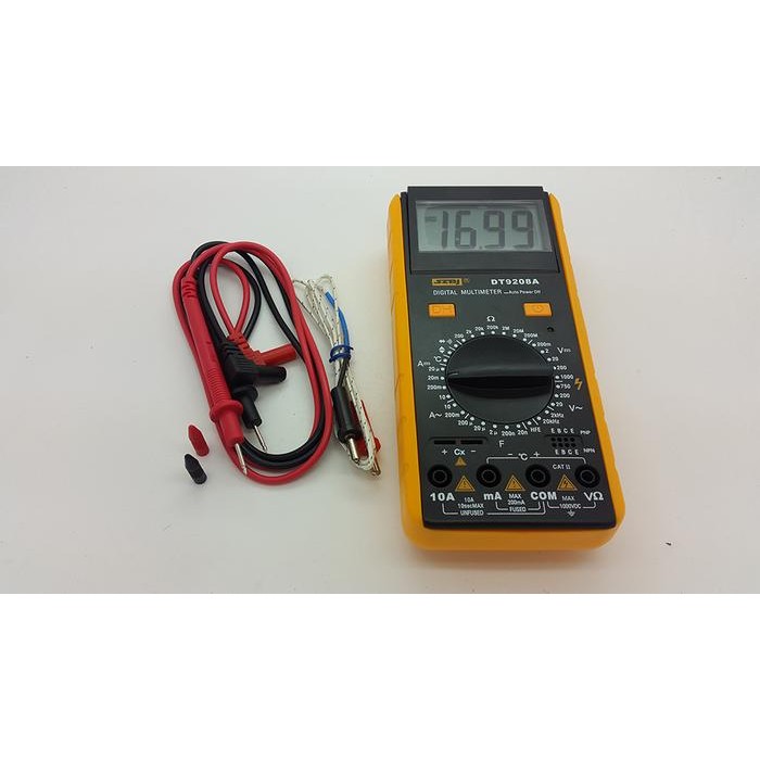 Gercep Dt9208A Merk Szbj Multitester Digital Layar Jumbo + Temperatur Probe