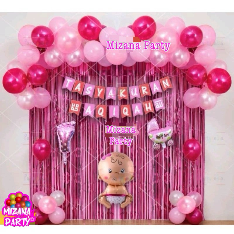 Flowpartt Paket Dekorasi Tasyakuran Aqiqah Boy Dan Girl/Dekorasi Aqiqah Anak