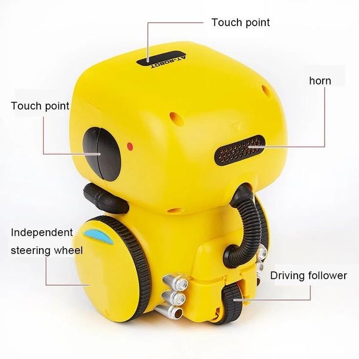 Mainan Robot Pintar Interaktif Elektrik AT SMART ROBOT Sensor Sentuh + Suara + Menyanyi + Dan Menari