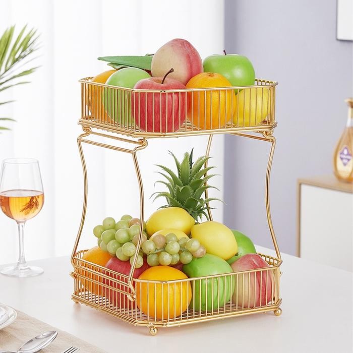 

Aveline Keranjang Rak Serbaguna 2 Tingkat Saji Dapur Tray Tempat Wadah Buah Sayur Makanan Dan