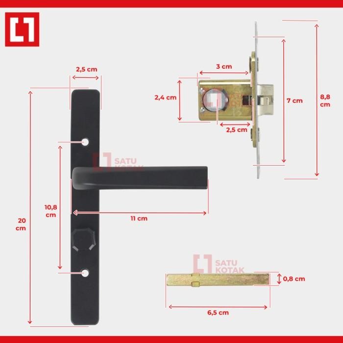 Handle Kunci Pintu Aluminium Kecil 9055 Kamar Mandi Toilet 090 Weldom