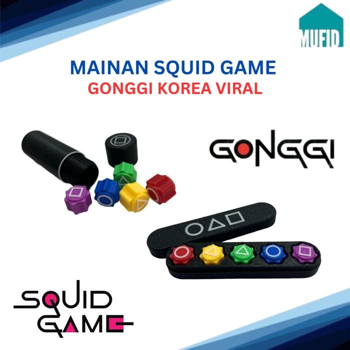 ASLI Mainan Squid Game Gonggi Korea Viral