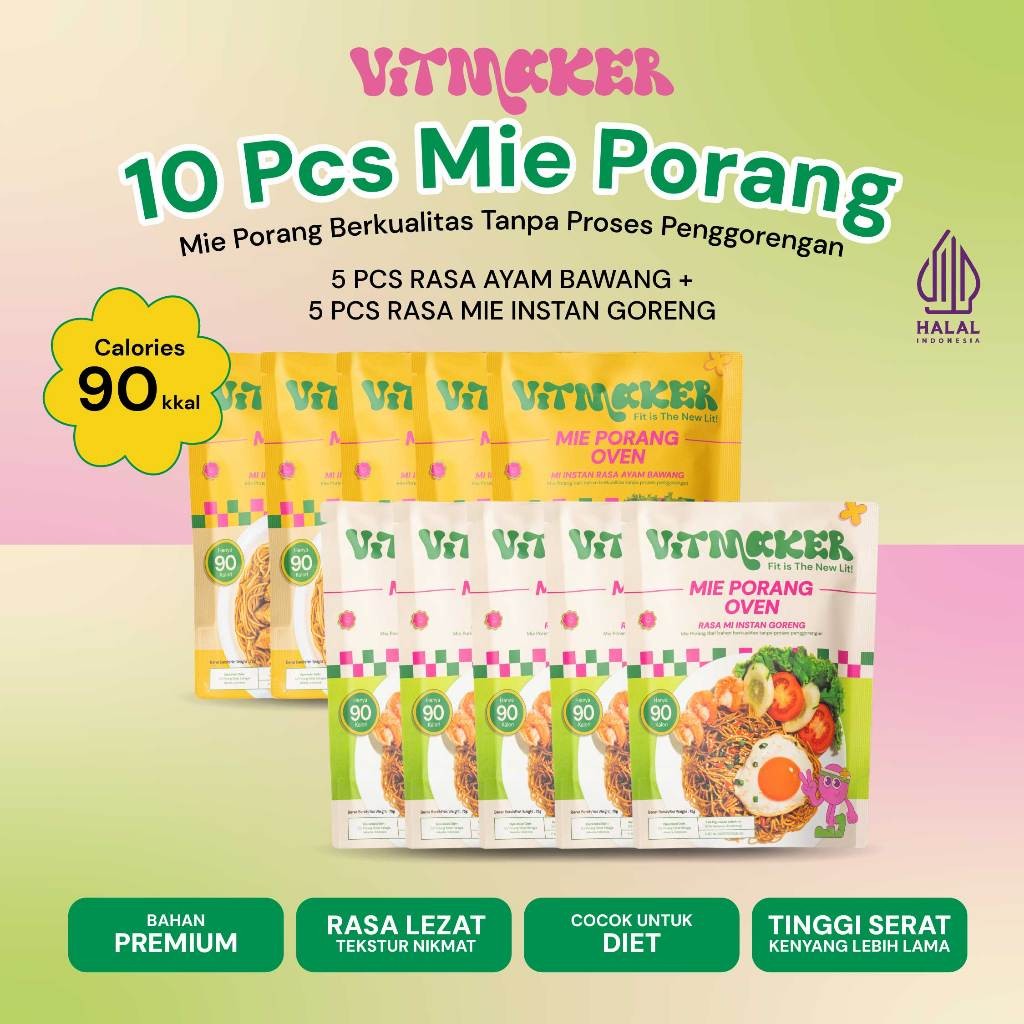

CPT - Vitmaker Mie Porang Rasa Mie Instan Goreng & Rasa Ayam Bawang
