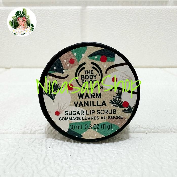 The Body Shop WARM VANILLA Lip Scrub 10ml Scrub Bibir Lulur Bibir