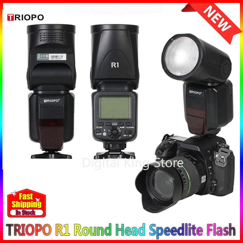 TRIOPO R1 Round Head Speedlite Flash Light 2.4G Wireless TTL 1/8000s