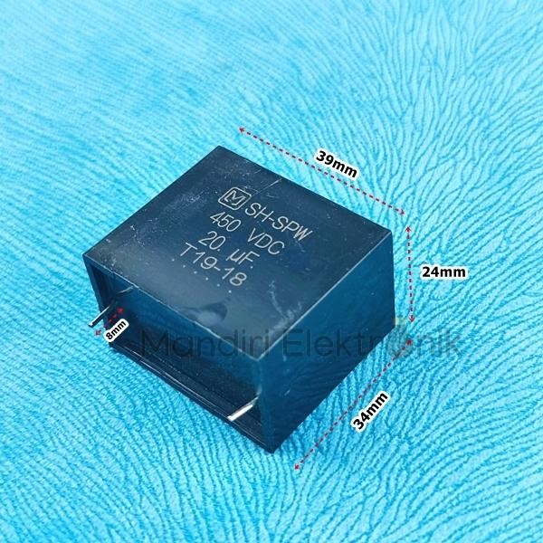 Kapasitor Sh Spw 20Uf 450V Dc Daikin Ac T19-18 Kapasitor Sh-Spw New