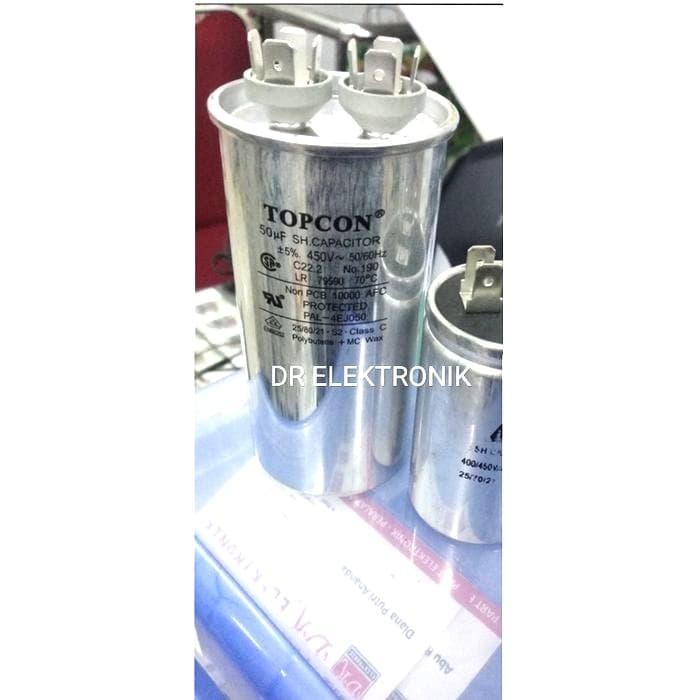 Kapasitor Capasitor Running Topcon 50Uf 50 Mikro 450V 450Volt Bagus Ready