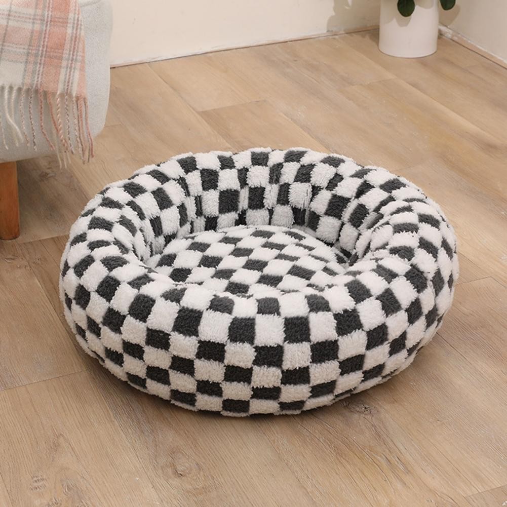 Joint Pain Relief Pet Bed Plush Round Donut Cat Nest Dog Cushion Bed Set Cozy Pet Bed For Small Dogs