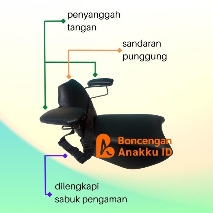 Kursi Jok Boncengan Anak Motor SUPRA Sandaran Sabuk Pengaman Bebas Ongkir