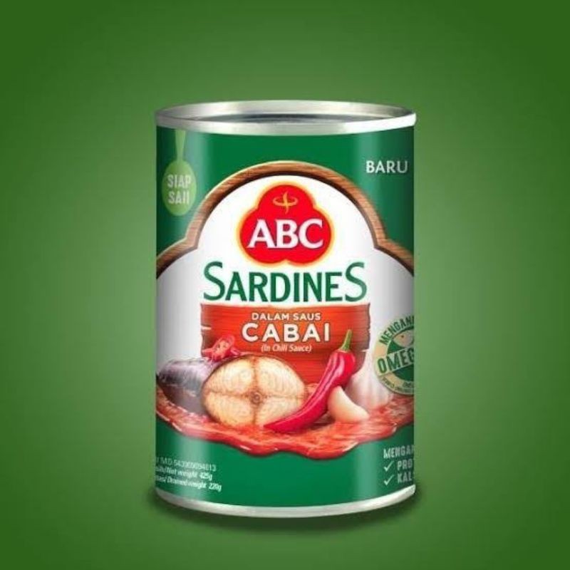 

Konter Makanan Sarden Kaleng Abc Sardines Saus Cabai 155G