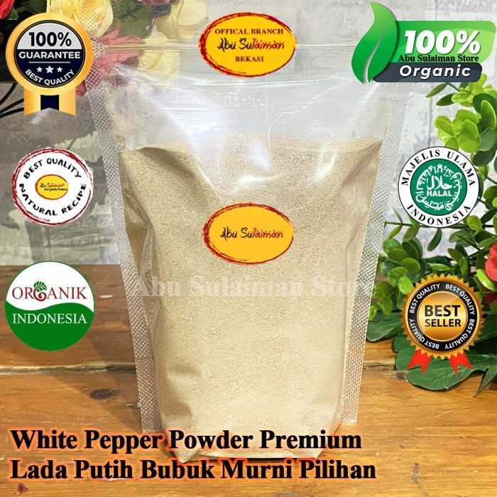 

Konter Makanan Lada Putih Bubuk 1Kg /Merica Bubuk / White Pepper Powder Pure 1Kg