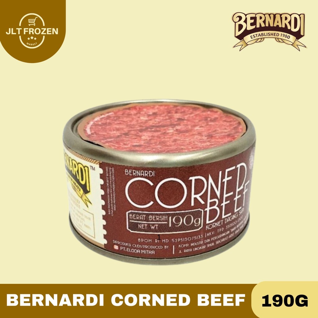 

Konter Makanan Bernardi Corned /Kornet Beef Kemasan [190Gr/290G]
