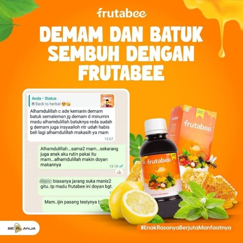 

Sensasi Lezat Frutabee Madu Anak Dan Dewasa - Madu Penambah Nafsu Makan Anak - Multivitamin