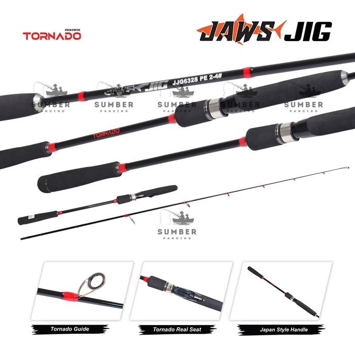 SALE  TORNADO JORAN PANCING SPINNING JAWS JIG 189CM PE 1-3 DAN PE 2-4 MATERIAL SOLID CARBON JORAN