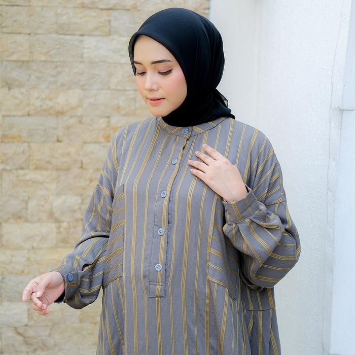 Zahwa Official Hafsa Abaya Daily Abaya Gamis Harian Mewah Anti Panas Bahan Linen Premium Best Seller