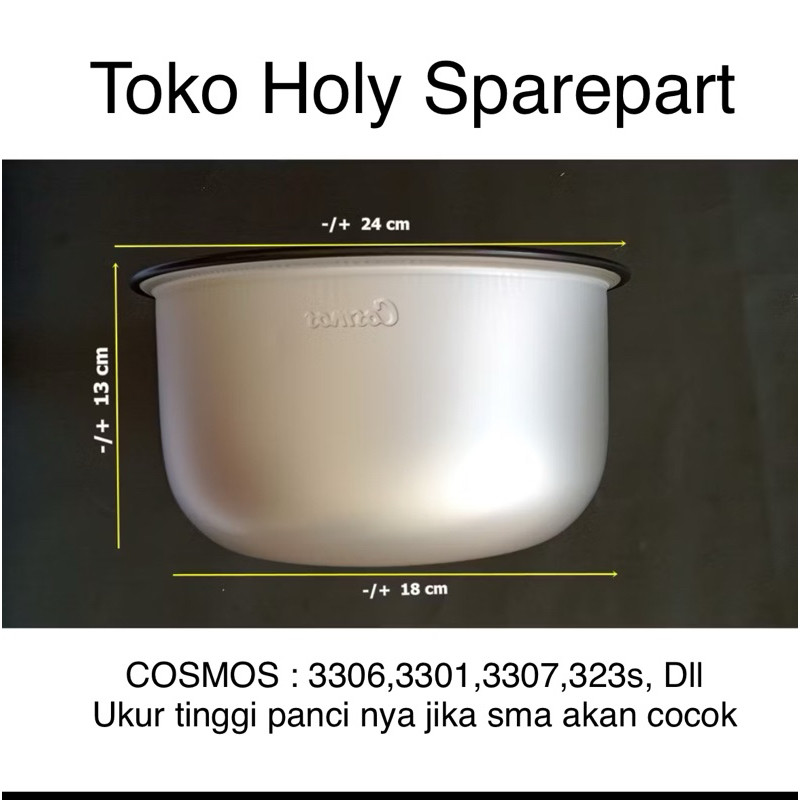 Panci Cosmos CRJ-3301 CRJ-3306 Panci Rice Cooker Magicom Cosmos CRJ3306 3301 323s,dll 1,8 L Liter