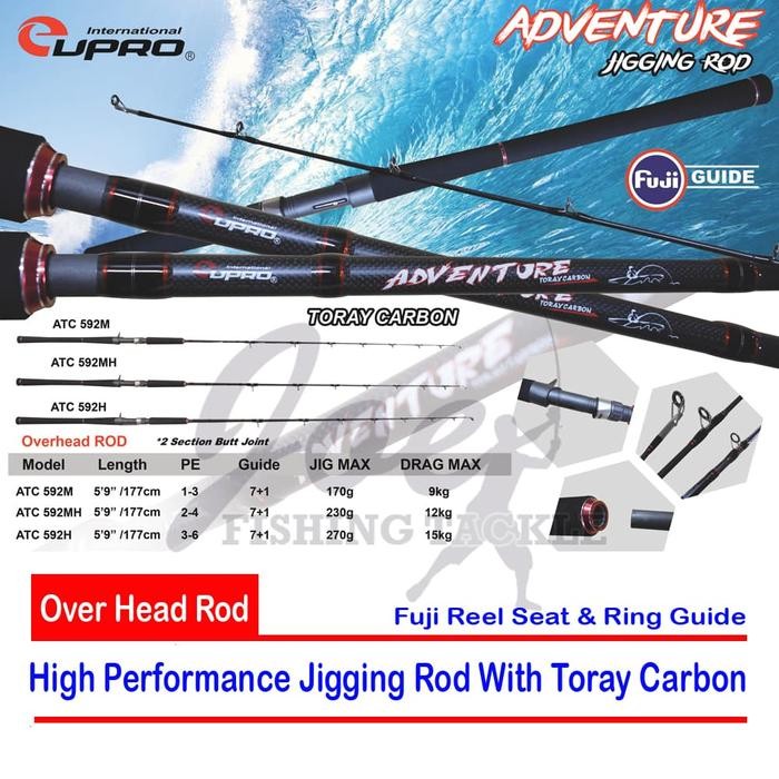 Eupro Adventure PE 2-4 ATC592MH Overhead Jigging Rod - Joran Pancing