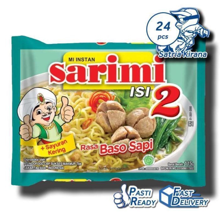 

Promo Terbatas Sarimi Baso Sapi 1 Karton Mi Bakso Isi 2 Mie Dua