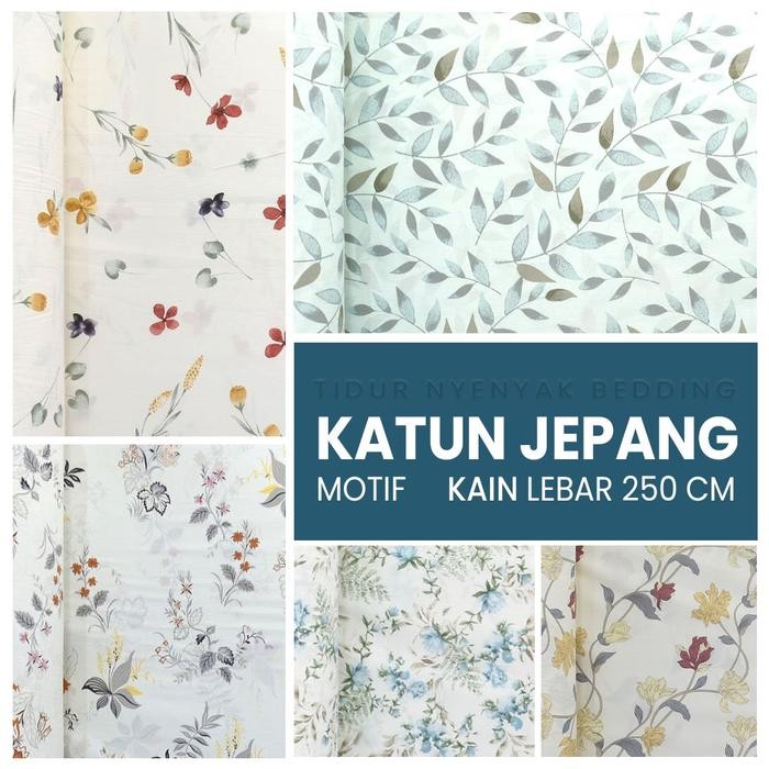 KAIN SPREI KATUN JEPANG ABSTRAK TABUR, BULAT, SEGITIGA L.250CM PART 2
