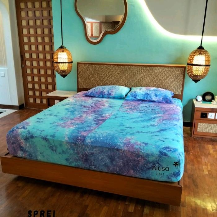 sprei alusa bali premium/ sprei rayon janger / sprei terlaris / sprei Karet