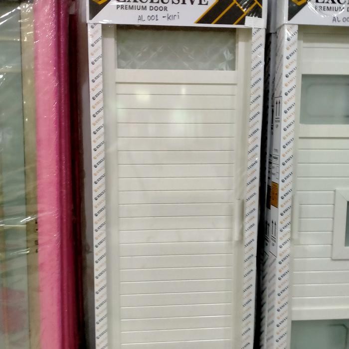 Pintu Kamar Mandi Aluminium Exclusive Putih Dan Coklat 70X200Cm