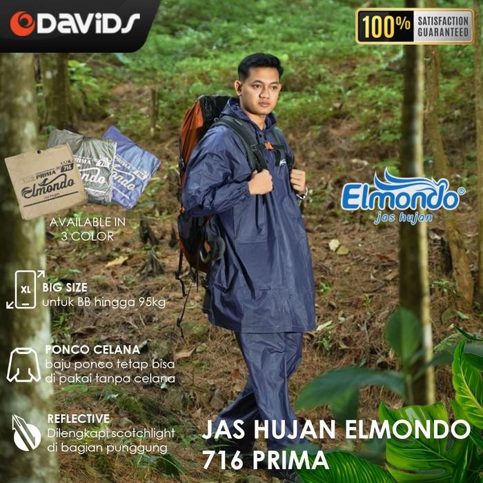 Jas Hujan Setelan Dewasa Jaz Ujan Ponco Celana Raincoat Elmondo 716
