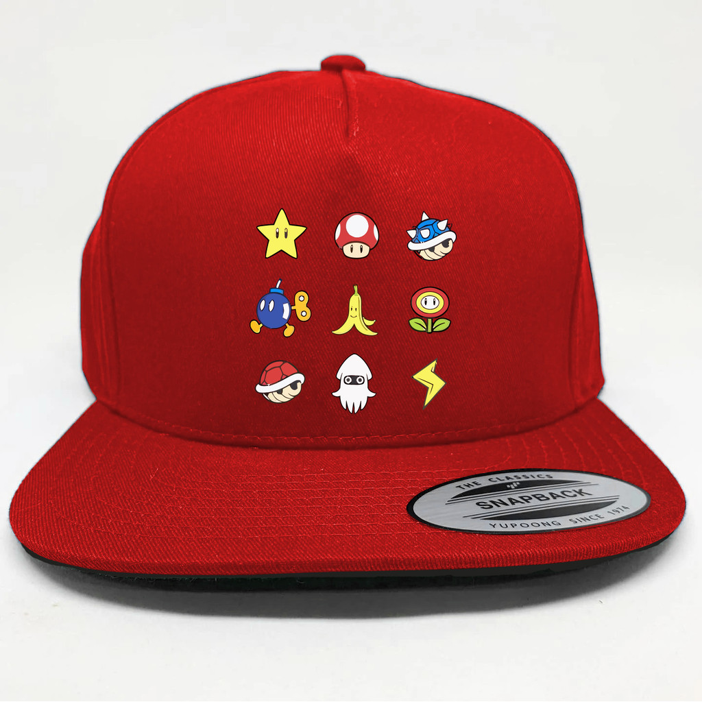 Topi snapback Super Mario Kart World Item Power Up UT