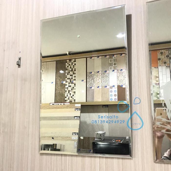 Kaca Cermin Gantung Kotak Polos / Cermin Washtafel Cermin Kamar Mandi