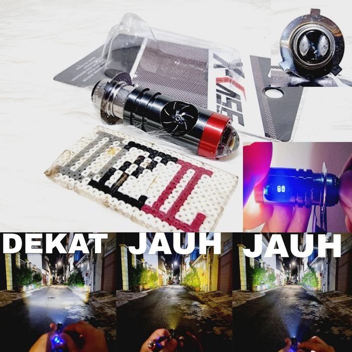 Lampu utama led premium h5 xcase kipas senja laser d2 2 warna Supra X GL Pro Megapro Verza New