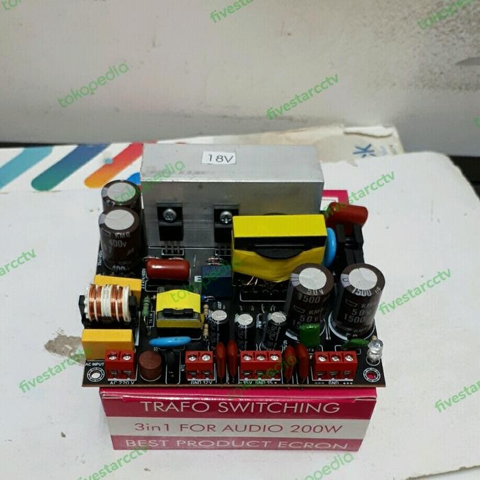 Trafo Smps Switching 10A Ct 18V Extra 1.5A Ct 15V & - 12V New
