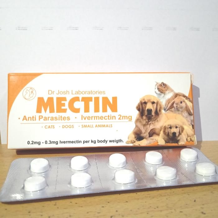 obat kutu anjing kucing kelinci mectin ( 10 ) anti parasit