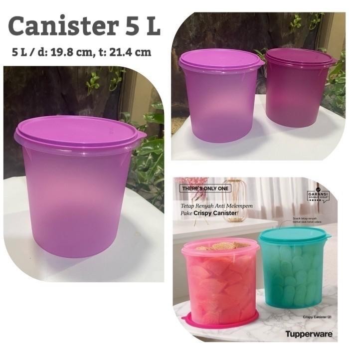 Tempat Snack ukuran 5 Liter Tupperware Crispy Canister Maxi Canister