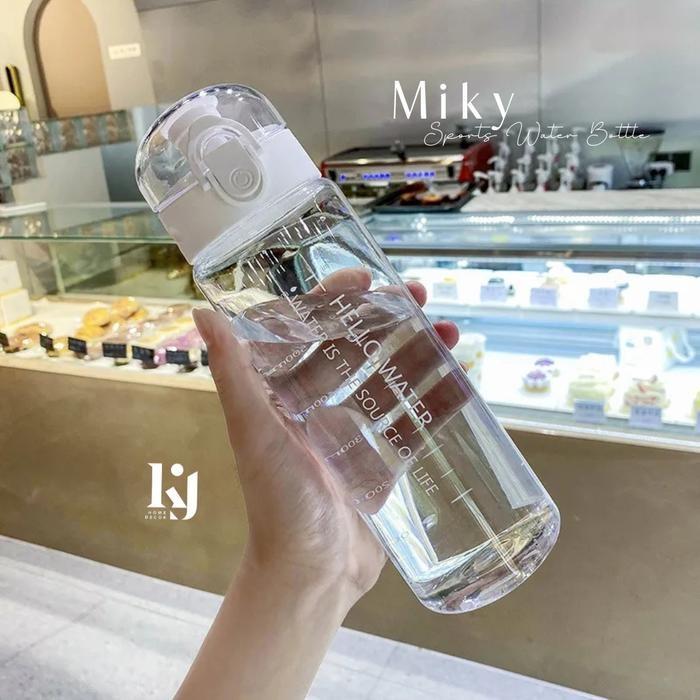 KJ - Miky Sport Water Bottle / Botol Minum Plastik Transparan Sports