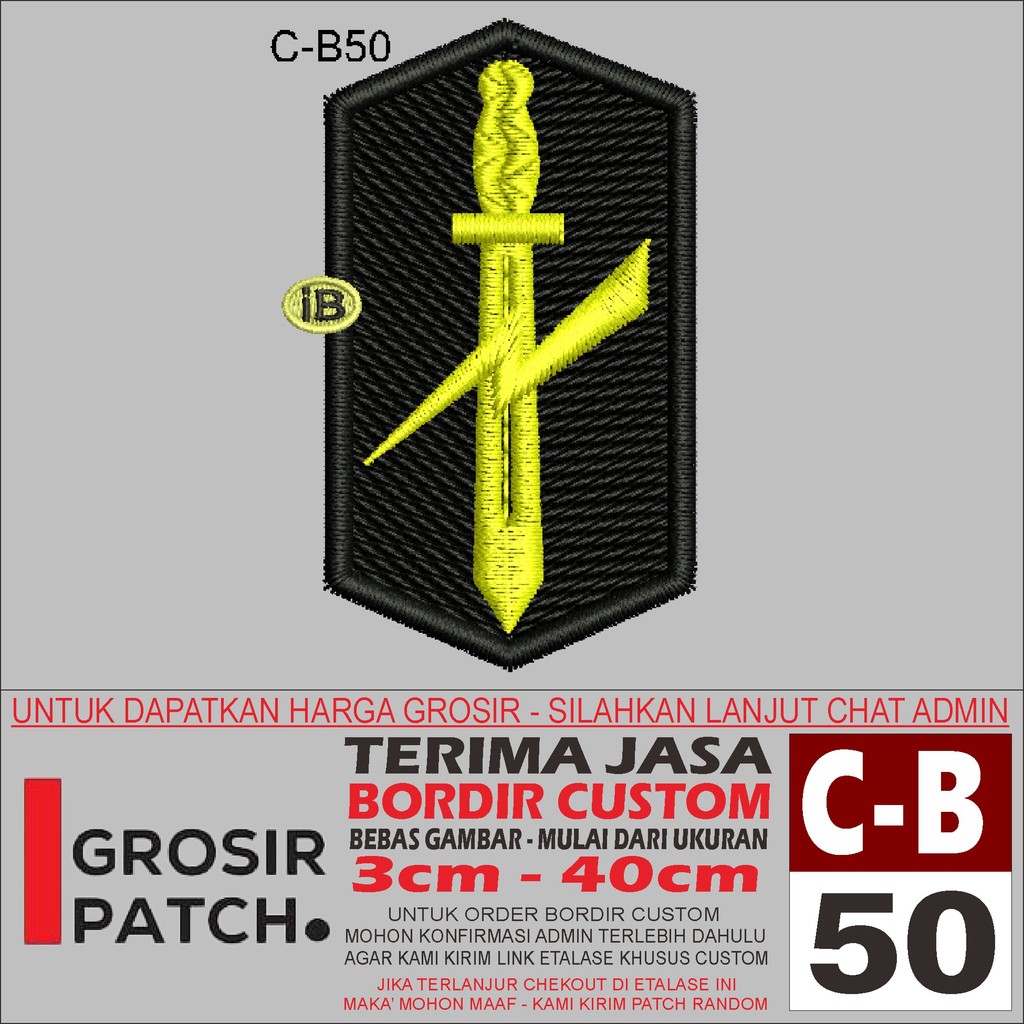 MB PATCH BORDIR C-B50 LOGO SANGKUR PETIR AKSESORIS/EMBROIDERY
