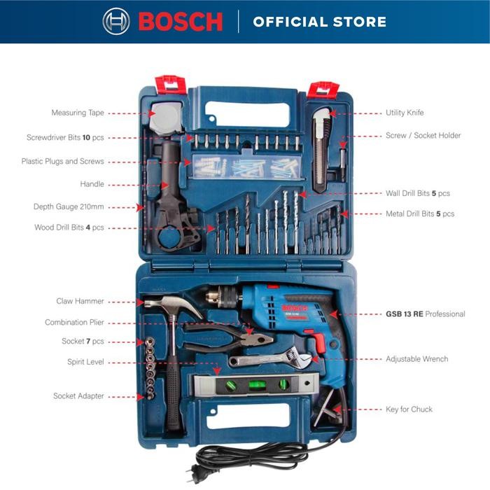 GSB 13 RE Bosch Impact Drill Bor Beton Bosch GSB13RE + ACC