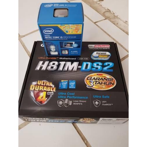 MOTHERBOARD GIGABYTE H81M-DS2 + INTEL CORE I5 4460