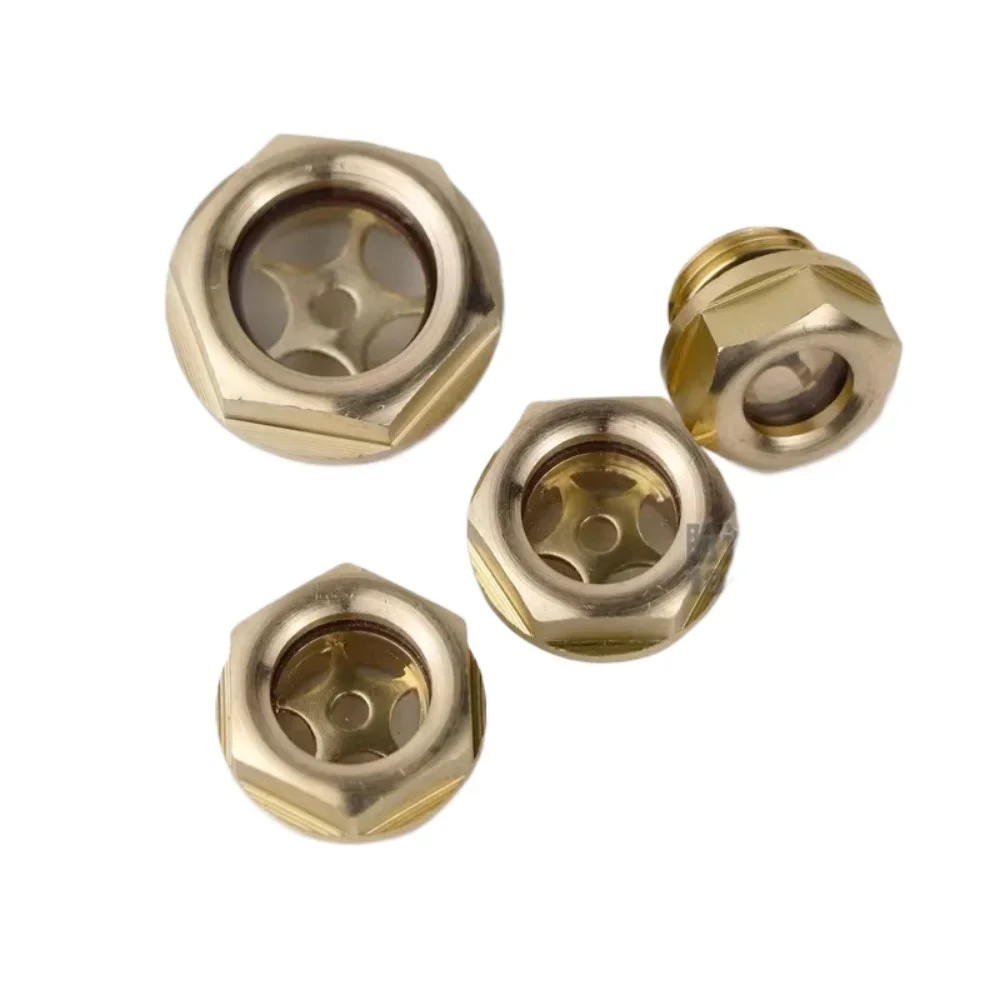 1/4" 3/8" 1/2" - 2" BSP M10/12/14/16/20-60 Metric Male Brass Oil Level Sight Glass Window Use In Air
