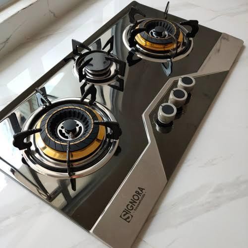 Signora Kompor Gas Tanam 3 Tungku Burner New Grande Stainless Signora